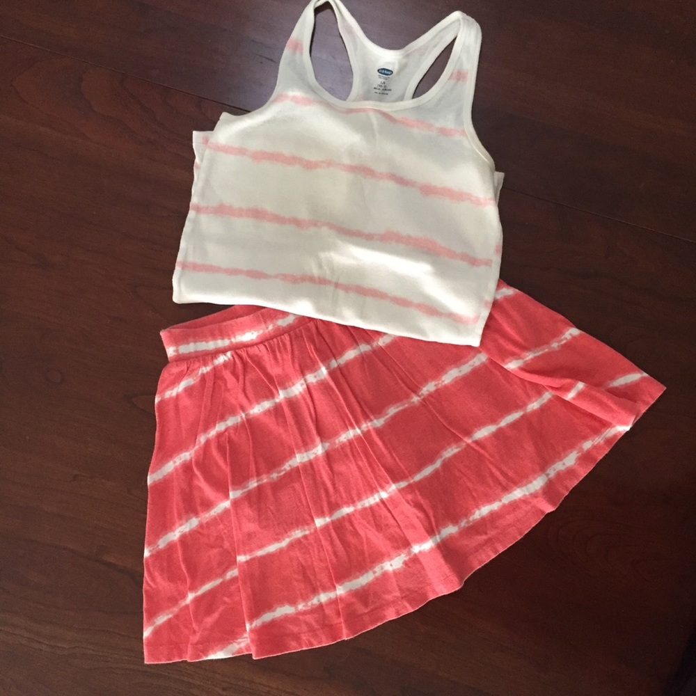 Old Navy Tie-Dye Stripe Skirt & Tank Set